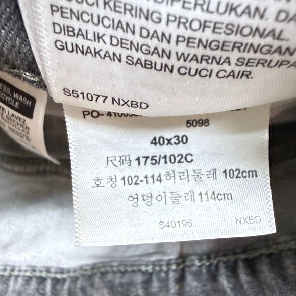 Levis 531 Mens Grey Athletic Slim Distressed Denim Jeans 40x30 S51077 NXBD - Picture 5 of 9